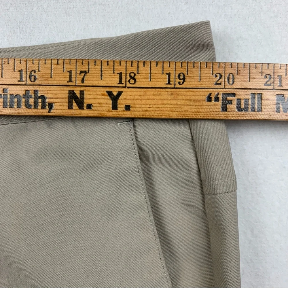 Adidas Climalite Pants Mens 38x31 Beige Flat Front‎ Polyester Golf Outdoor Sport